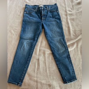 Madewell 9” mid rise skinny jeans